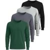 imageReal Essentials 4 Pack Mens Cotton Long Sleeve Crew Neck TShirt  Soft Work Casual Jersey TeesSet 6