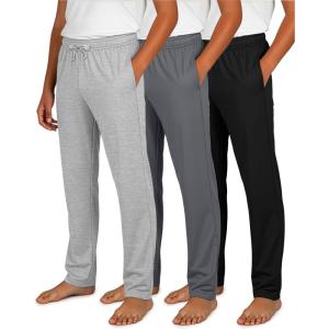 imageReal Essentials 3 Pack Boys Cotton Soft Pajama Pants Kids Bottoms Pjs Youth Teen Pijamas Sleep Pyjamas Lounge para NiosSet 3
