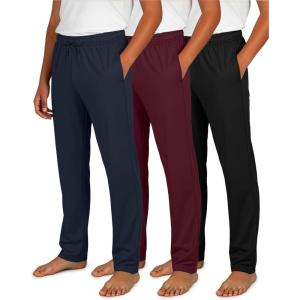 imageReal Essentials 3 Pack Boys Cotton Soft Pajama Pants Kids Bottoms Pjs Youth Teen Pijamas Sleep Pyjamas Lounge para NiosSet 4