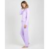 image:imageReal Essentials 2 Pack Womens Comfy Pajama Sets  Short amp Long Sleeve Ladies Loungewear Sleepwear PJs Available In PlusSet E Purple  Black