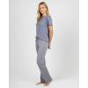 image:imageReal Essentials 2 Pack Womens Comfy Pajama Sets  Short amp Long Sleeve Ladies Loungewear Sleepwear PJs Available In PlusSet F Gray  Navy