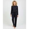 image:imageReal Essentials 2 Pack Womens Comfy Pajama Sets  Short amp Long Sleeve Ladies Loungewear Sleepwear PJs Available In PlusSet H Black  Pink