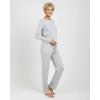 image:imageReal Essentials 2 Pack Womens Comfy Pajama Sets  Short amp Long Sleeve Ladies Loungewear Sleepwear PJs Available In PlusSet I Blue  Gray