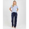 image:imageReal Essentials 2 Pack Womens Comfy Pajama Sets  Short amp Long Sleeve Ladies Loungewear Sleepwear PJs Available In PlusSet I Navy  Burgundy