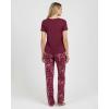 image:imageReal Essentials 2 Pack Womens Comfy Pajama Sets  Short amp Long Sleeve Ladies Loungewear Sleepwear PJs Available In PlusSet I Navy  Burgundy