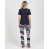 image:imageReal Essentials 2 Pack Womens Comfy Pajama Sets  Short amp Long Sleeve Ladies Loungewear Sleepwear PJs Available In PlusSet K Navy  Pink