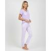 image:imageReal Essentials 2 Pack Womens Comfy Pajama Sets  Short amp Long Sleeve Ladies Loungewear Sleepwear PJs Available In PlusSet L Purple  Blue