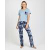 image:imageReal Essentials 2 Pack Womens Comfy Pajama Sets  Short amp Long Sleeve Ladies Loungewear Sleepwear PJs Available In PlusSet L Purple  Blue