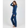 image:imageReal Essentials 2 Pack Womens Comfy Pajama Sets  Short amp Long Sleeve Ladies Loungewear Sleepwear PJs Available In PlusSet a Blue  Red