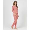 image:imageReal Essentials 2 Pack Womens Comfy Pajama Sets  Short amp Long Sleeve Ladies Loungewear Sleepwear PJs Available In PlusSet a Blue  Red