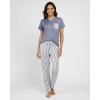 image:imageReal Essentials 2 Pack Womens Comfy Pajama Sets  Short amp Long Sleeve Ladies Loungewear Sleepwear PJs Available In PlusSet a Charcoal  Burgundy