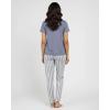 image:imageReal Essentials 2 Pack Womens Comfy Pajama Sets  Short amp Long Sleeve Ladies Loungewear Sleepwear PJs Available In PlusSet a Charcoal  Burgundy
