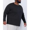 image:imageReal Essentials 3 Pack Mens Big amp Tall Tech Stretch LongSleeve amp ShortSleeve DryFit TShirt 3XT5XTLong Sleeve  Set 1