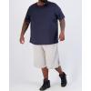 image:imageReal Essentials 3 Pack Mens Big amp Tall Tech Stretch LongSleeve amp ShortSleeve DryFit TShirt 3XT5XTShort Sleeve  Set 1