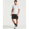 image:imageReal Essentials 4 Pack Mens Short Sleeve Compression TShirt Base Layer Undershirt Athletic Top Available in Big amp TallSet J