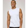 image:imageReal Essentials 5 Pack Mens Cotton Sleeveless Crewneck Tank Top Casual Shirts Tees Big amp Tall AvailableSet 3