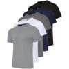 image:imageReal Essentials 5 Pack Mens 100 Cotton Casual TShirts Plain Jersey Shirts Fashion Tees Big amp Tall AvailableSet 4