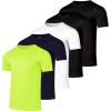 image:imageReal Essentials 5 Pack Mens Mesh Short Sleeve Crew Neck TShirt  Workout Gym Active Athletic Tee Big amp Tall AvailableSet 6