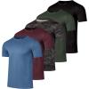 image:imageReal Essentials 5 Pack Mens Mesh Short Sleeve Crew Neck TShirt  Workout Gym Active Athletic Tee Big amp Tall AvailableSet 9