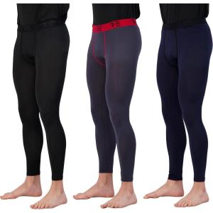 image:imageReal Essentials 3 Pack Mens Active Compression Pants  Workout Base Layer Tights Running Leggings Available in Big amp TallSet C