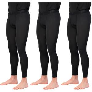 image:imageReal Essentials 3 Pack Mens Active Compression Pants  Workout Base Layer Tights Running Leggings Available in Big amp TallSet a