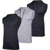 image:imageReal Essentials 3 Pack Mens DryFit Active Hooded Tank Top  Workout Sleeveless Hoodie Drawstring Available in Big amp TallSet 5