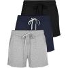 image:imageReal Essentials 3 Pack Womens UltraSoft Athletic Lounge Casual Sweat Shorts with Pockets Available in Plus SizeSet 13