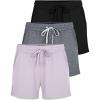 image:imageReal Essentials 3 Pack Womens UltraSoft Athletic Lounge Casual Sweat Shorts with Pockets Available in Plus SizeSet 19