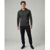 image:imageReal Essentials 3 Pack Mens Cotton Henley Pullover Hoodie Lightweight Casual Long Sleeve Hooded Sweatshirt Big amp TallBlack  Charcoal  Blue