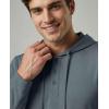 image:imageReal Essentials 3 Pack Mens Cotton Henley Pullover Hoodie Lightweight Casual Long Sleeve Hooded Sweatshirt Big amp TallBlack  Charcoal  Stormy Weather