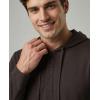 image:imageReal Essentials 3 Pack Mens Cotton Henley Pullover Hoodie Lightweight Casual Long Sleeve Hooded Sweatshirt Big amp TallBlack  Chocolate Torte  Abbey Stone