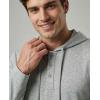 image:imageReal Essentials 3 Pack Mens Cotton Henley Pullover Hoodie Lightweight Casual Long Sleeve Hooded Sweatshirt Big amp TallBlack  Quite Shade  Grey