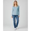 image:imageReal Essentials 4 Pack Womens Cotton Long Sleeve VNeck TShirts  Soft Casual Lounge Tee Tops Available in PlusSet 1