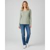 image:imageReal Essentials 4 Pack Womens Cotton Long Sleeve VNeck TShirts  Soft Casual Lounge Tee Tops Available in PlusSet 4