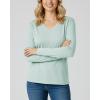 image:imageReal Essentials 4 Pack Womens Cotton Long Sleeve VNeck TShirts  Soft Casual Lounge Tee Tops Available in PlusSet 7