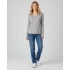 image:imageReal Essentials 4 Pack Womens Cotton Long Sleeve VNeck TShirts  Soft Casual Lounge Tee Tops Available in PlusSet 8