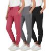 image:imageReal Essentials 3 Pack Girls Lounge Joggers Soft Athletic Performance Casual Sweatpants Ages 716Set 2