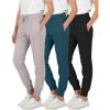 image:imageReal Essentials 3 Pack Girls Lounge Joggers Soft Athletic Performance Casual Sweatpants Ages 716Set 4
