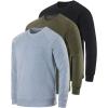 image:imageReal Essentials 3 Pack Mens Soft Plush Fleece Crewneck Sweatshirt  Athletic Pullover Sweater Available In Big amp TallSet 6