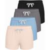 image:imageReal Essentials 4 Pack Girls French Terry Lounge Shorts  Ultra Soft PullOn Gym Camp Sports amp Everyday ShortsSet 2