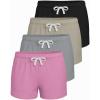 image:imageReal Essentials 4 Pack Girls French Terry Lounge Shorts  Ultra Soft PullOn Gym Camp Sports amp Everyday ShortsSet 8