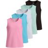 image:imageReal Essentials 5 Pack Girls Breeze Tech Tank Tops  MoistureWicking Sports Dance amp Athletic Workout Sleeveless ShirtsSet 8