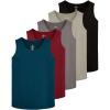 image:imageReal Essentials 5 Pack Mens DryFit Muscle Tank Top Sleeveless Shirts Workout Tees Athletic Gym Big amp Tall AvailableSet 6