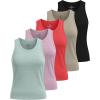 image:imageReal Essentials 5 Pack Womens Breeze Tech Racerback Tank Top  Sleeveless Workout Athletic Running Shirt Plus AvailableSet 7