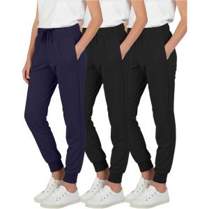 image:imageReal Essentials 3 Pack Girls Lounge Joggers Soft Athletic Performance Casual Sweatpants Ages 716Set 11