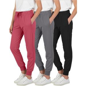 image:imageReal Essentials 3 Pack Girls Lounge Joggers Soft Athletic Performance Casual Sweatpants Ages 716Set 2