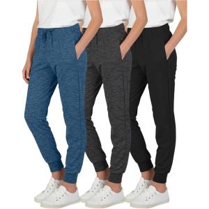 image:imageReal Essentials 3 Pack Girls Lounge Joggers Soft Athletic Performance Casual Sweatpants Ages 716Set 7
