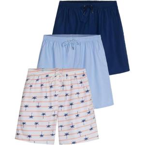 image:imageReal Essentials 3 Pack Mens QuickDry 7 Swim Trunks with Lining Board Shorts for Beach Available in Big amp TallSet 3