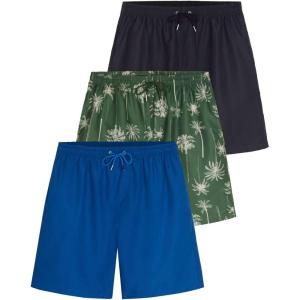 image:imageReal Essentials 3 Pack Mens QuickDry 7 Swim Trunks with Lining Board Shorts for Beach Available in Big amp TallSet 6