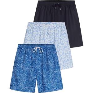 image:imageReal Essentials 3 Pack Mens QuickDry 7 Swim Trunks with Lining Board Shorts for Beach Available in Big amp TallSet 8